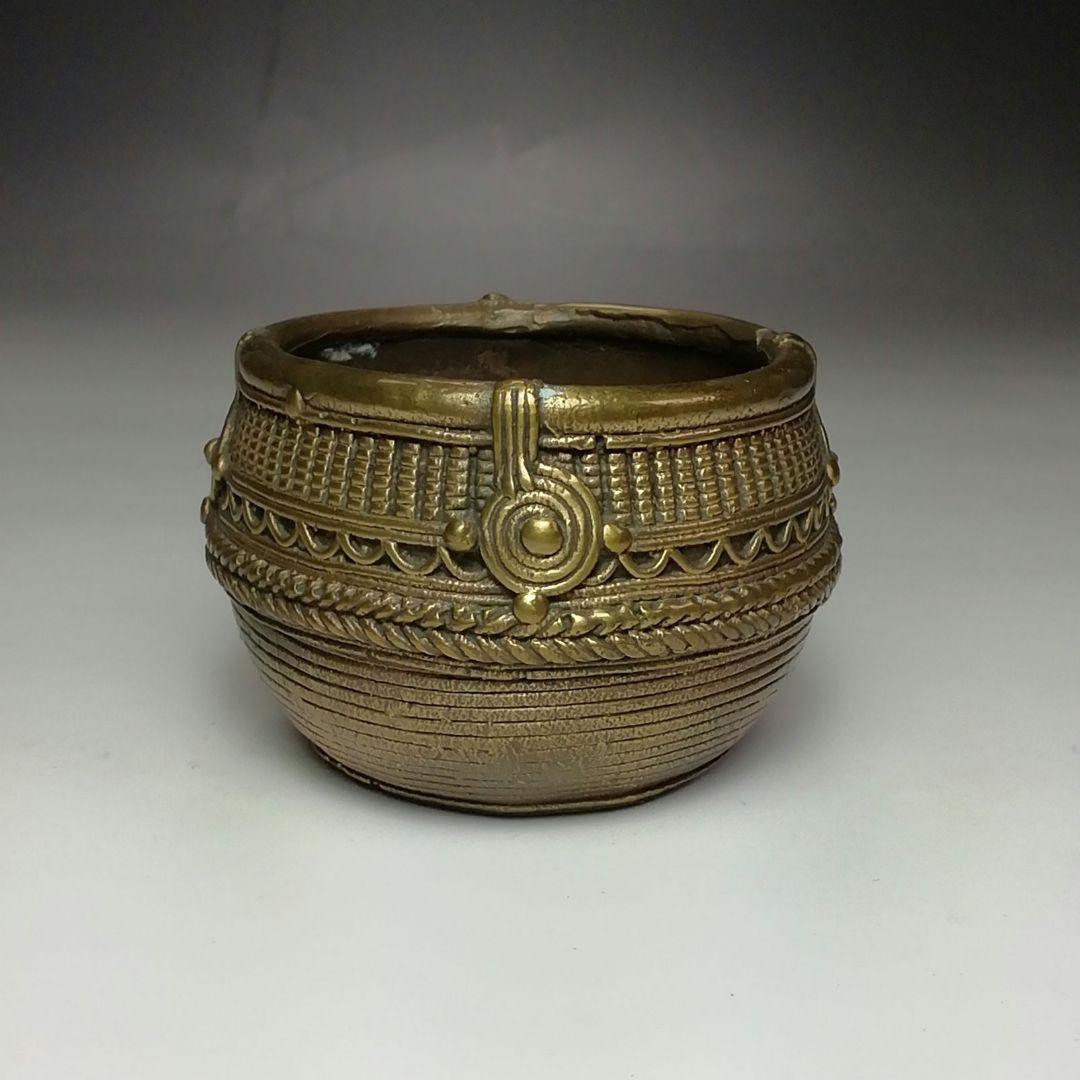 Ｓ５７９　蓋置　『印度産　佛器蓋置』『永田宗伴　箱書』『銅製』　共箱　茶道具