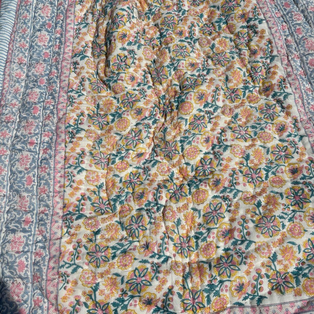 Sブロックプリントキルト