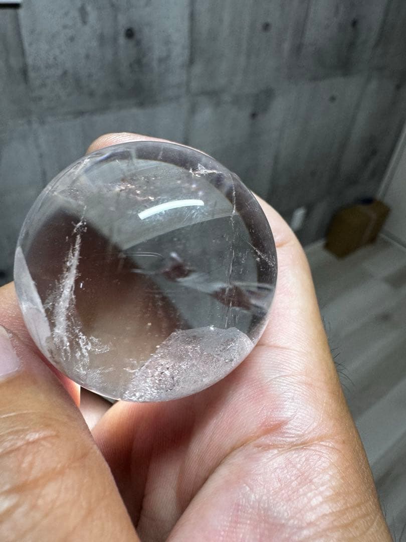 【極上品】高透明 クォーツインクォーツ スフィア（天然水晶・貫入水晶）