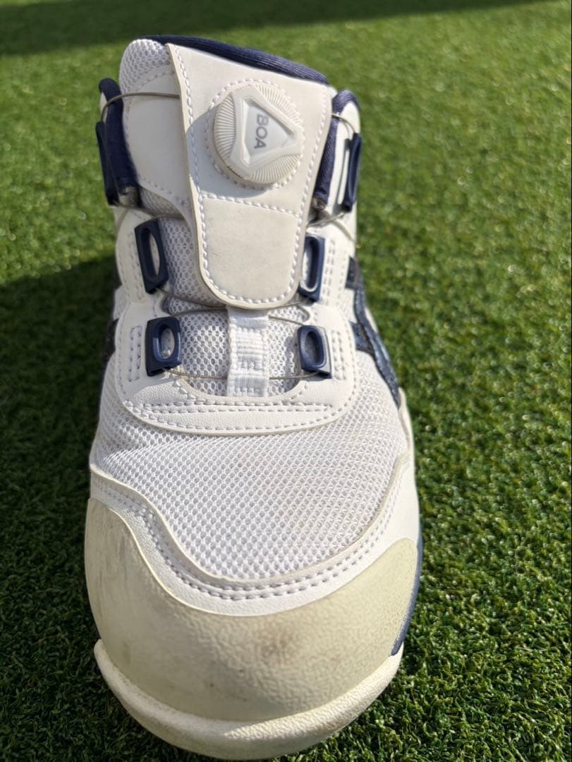 アシックス　BOA安全靴 ホワイト/ネイビー