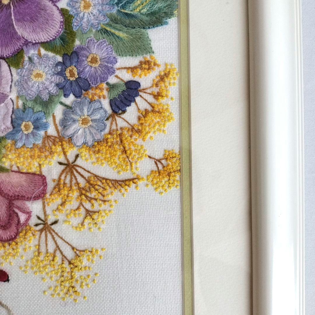 戸塚刺繍 花束 アート作品 フレーム付き