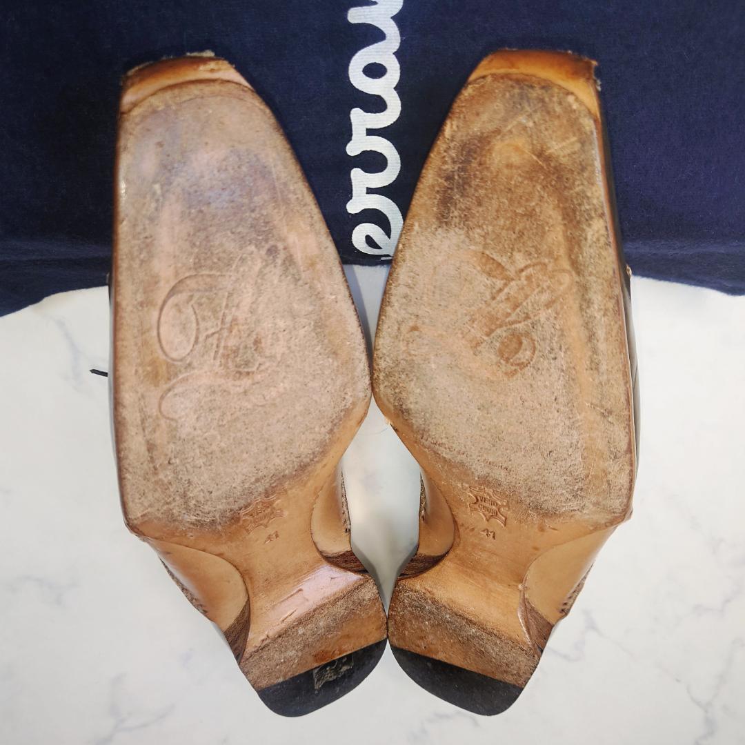 着用回数少ない　ZENOBI　パティーヌ　ダークグリーン　オリーブカーキ色