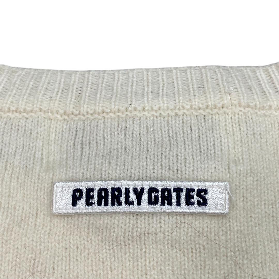 パーリーゲイツ×ピーナッツ クルーネック ニット セーター 0 ベージュ ゴルフ