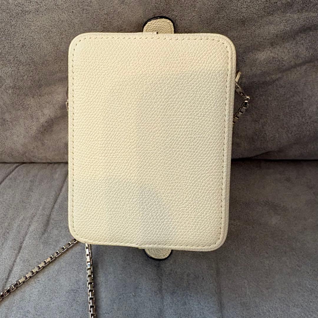 極美品/ヴァレクストラ/トリックトラッククロスボディーナノ　ホワイト　ミニバッグ