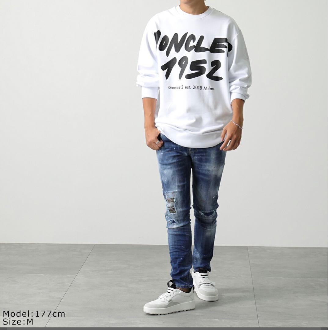 MONCLER トレーナー 白 スウェット オーバーサイズ 2 GENIUS
