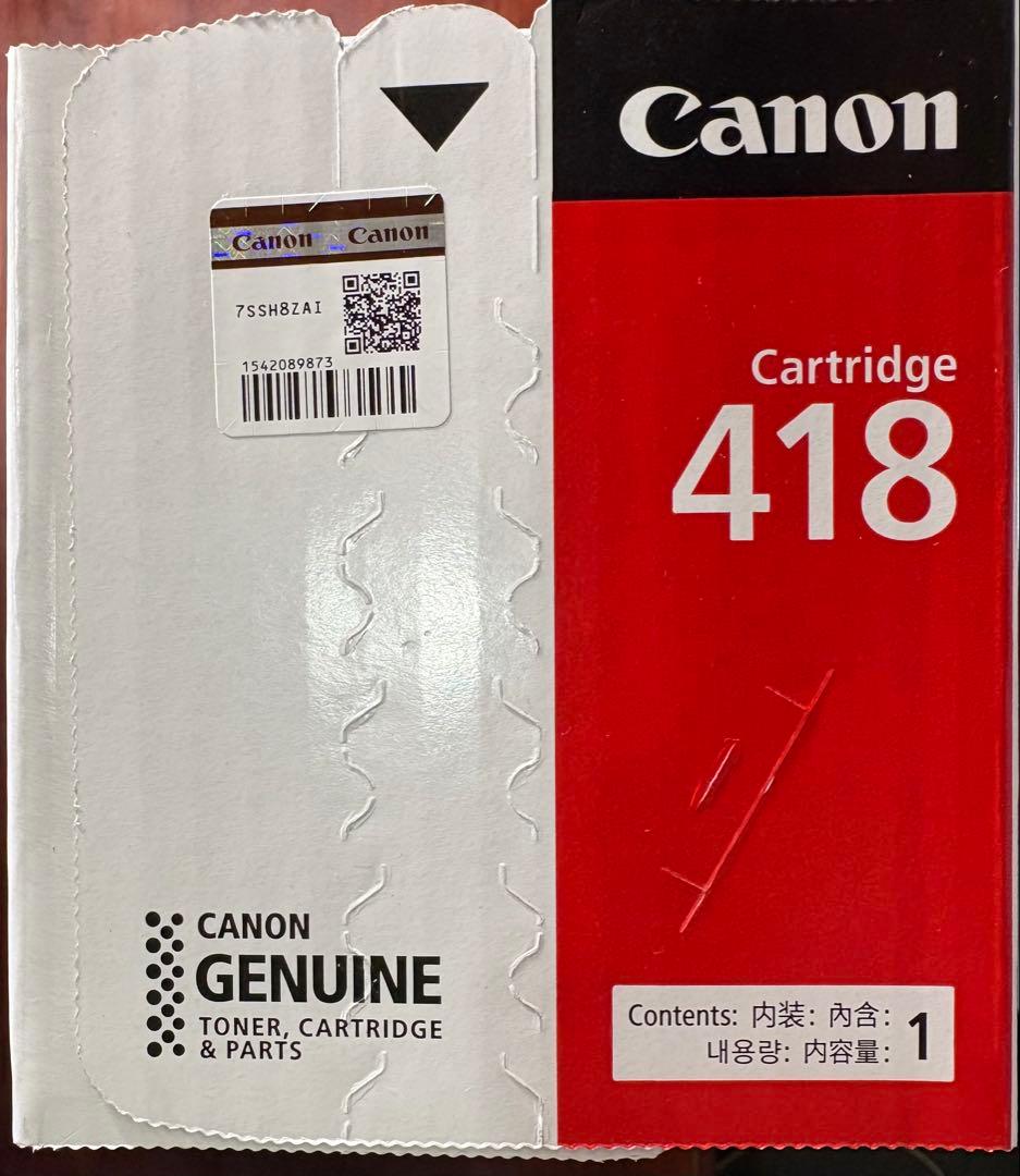 Canon　純正トナーカートリッジ418　ブラック　イエロー　シアン　3点セット
