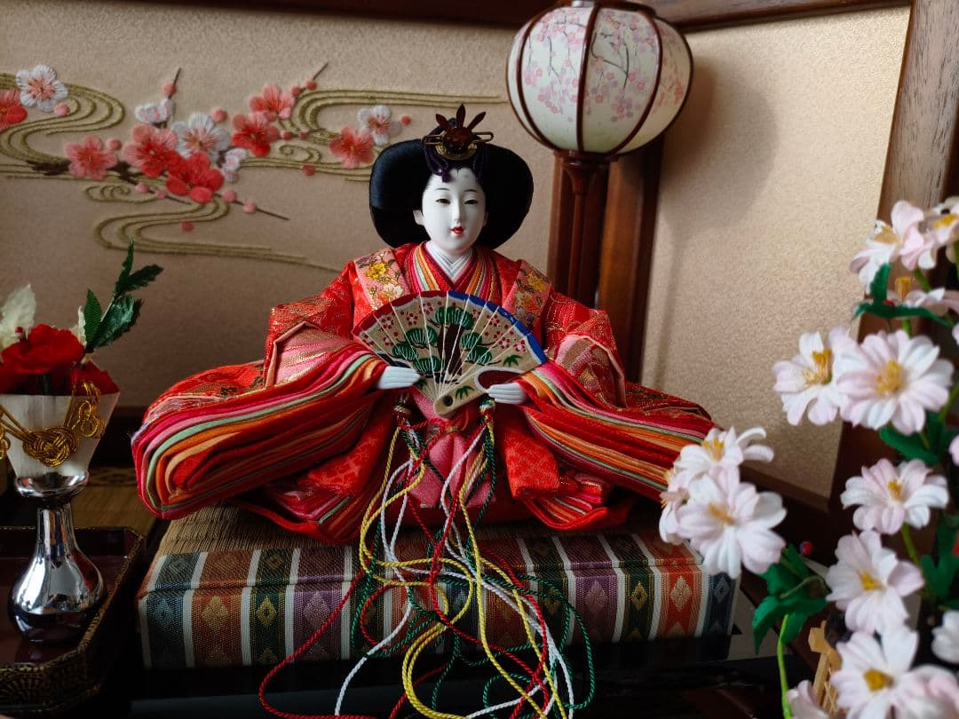 雛人形セット 久月 お雛様 桜柄 かわいいお顔