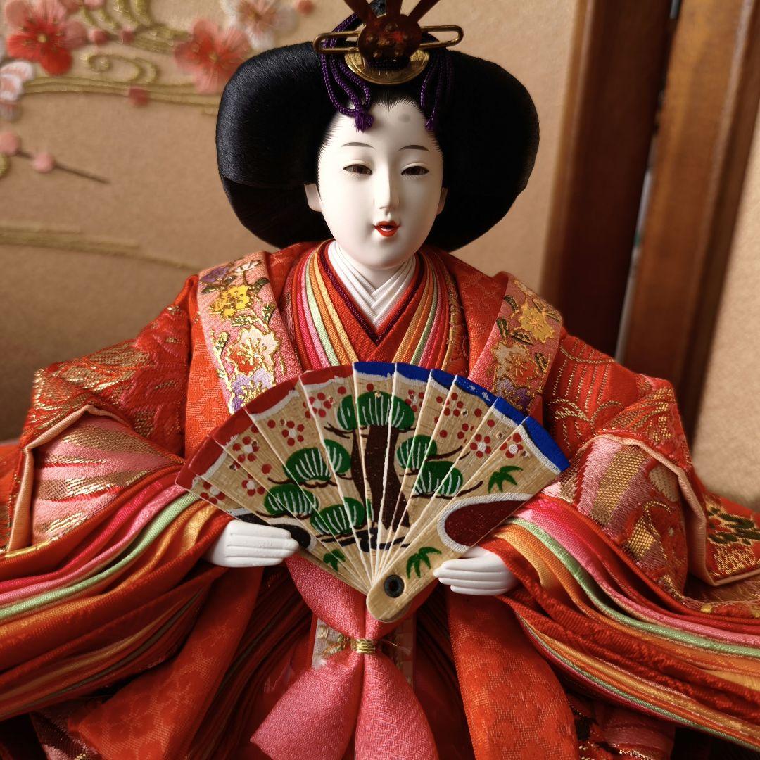 雛人形セット 久月 お雛様 桜柄 かわいいお顔