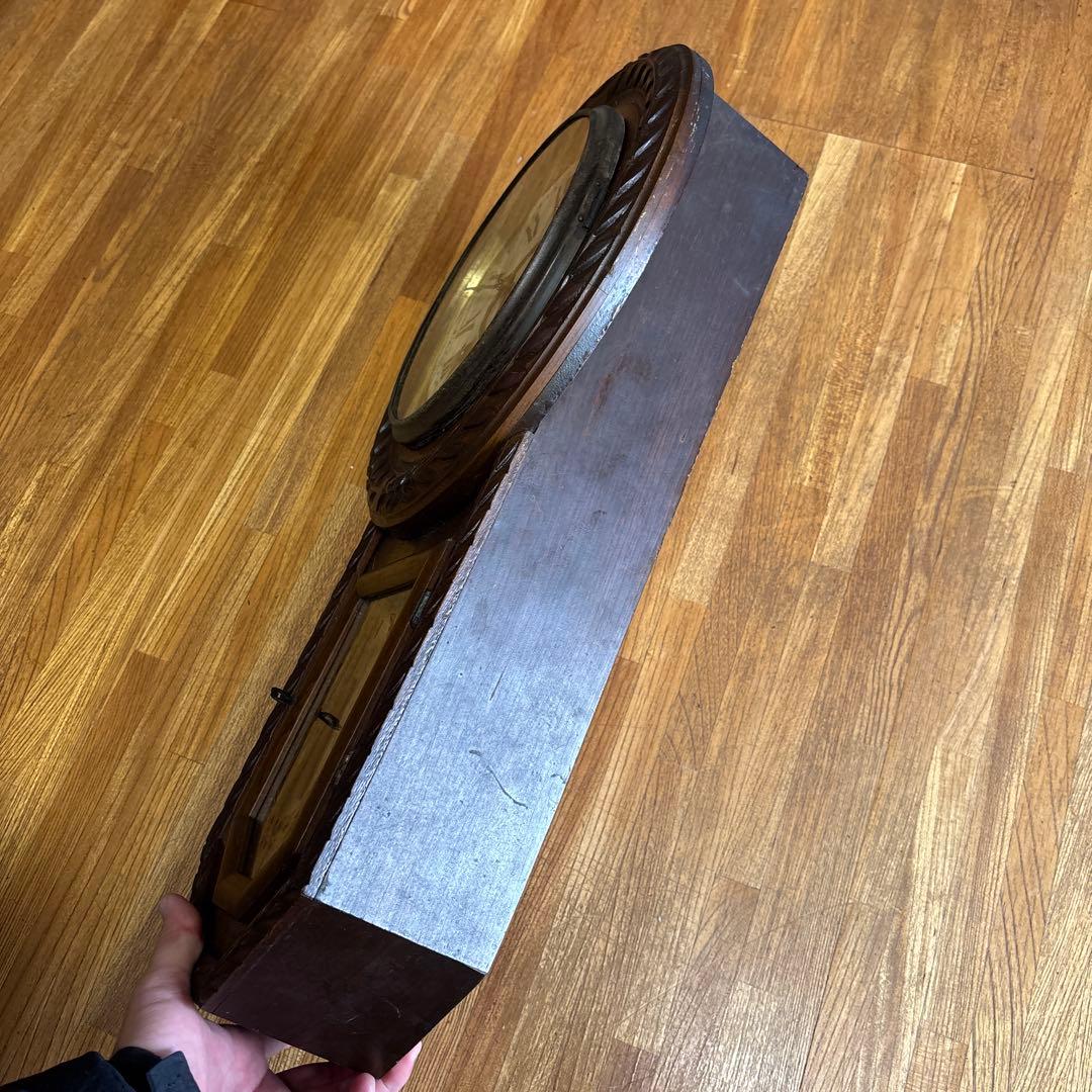 ハートエッチ精工所 柱時計 掛時計 ゼンマイ 昭和レトロ アンティーク