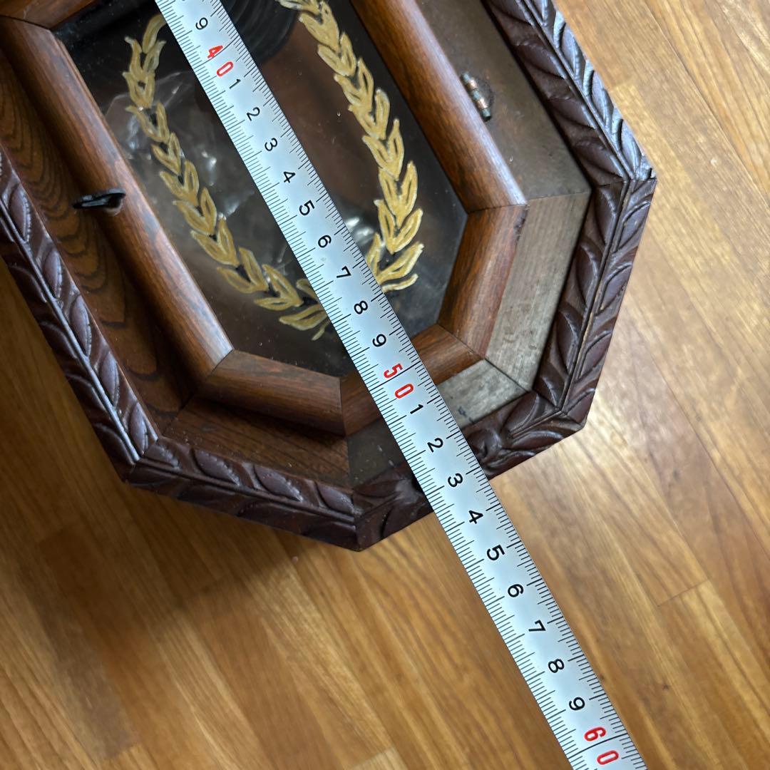 ハートエッチ精工所 柱時計 掛時計 ゼンマイ 昭和レトロ アンティーク