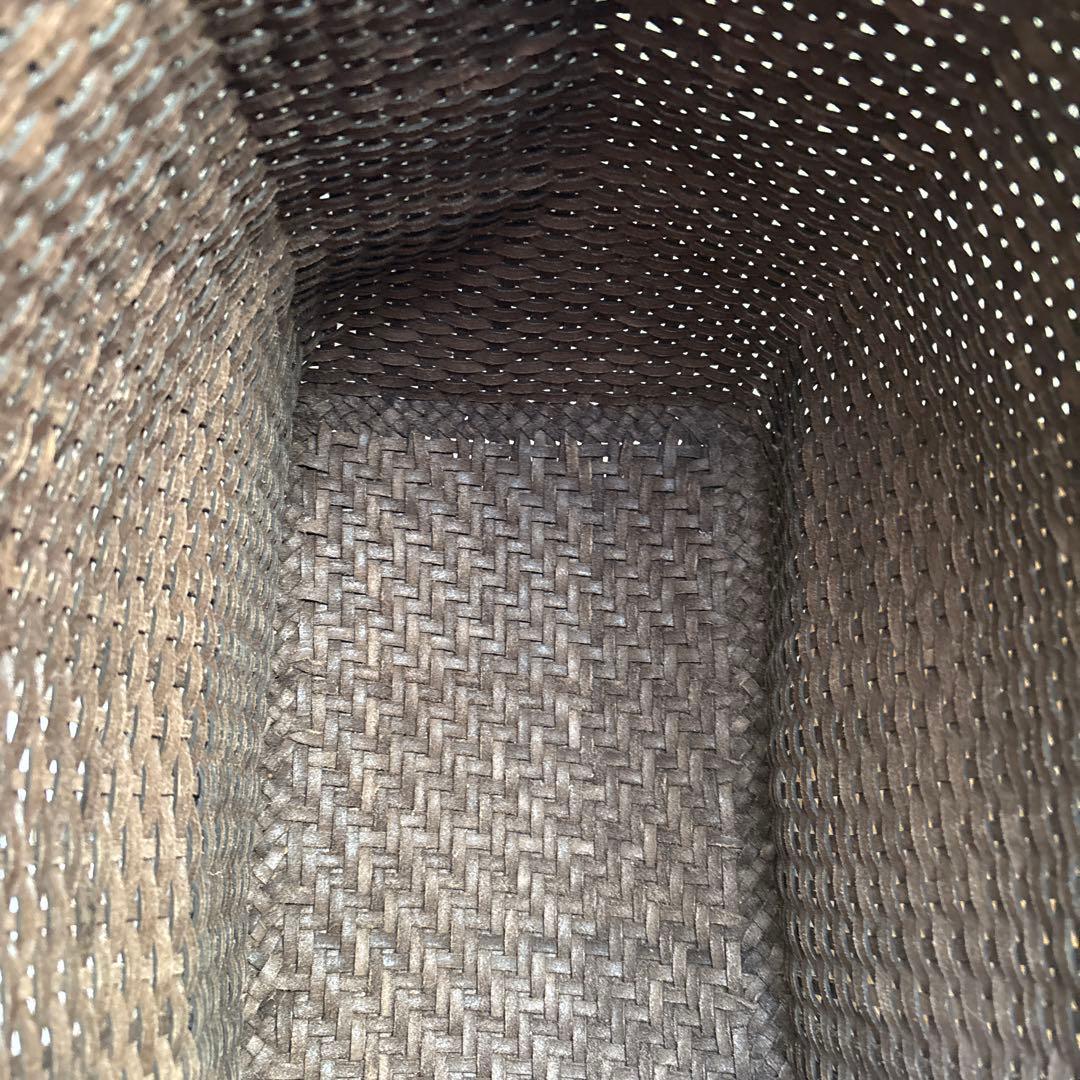 すきほこ★ドラゴン　天然素材 ダークブラウン かごバッグ