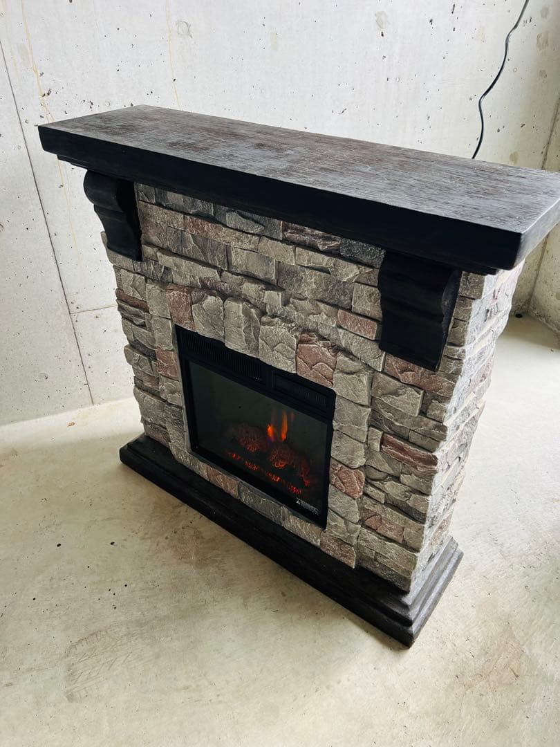 電気式暖炉 ロイドグランデ パイオニア 1000W 18インチ グレーストーン