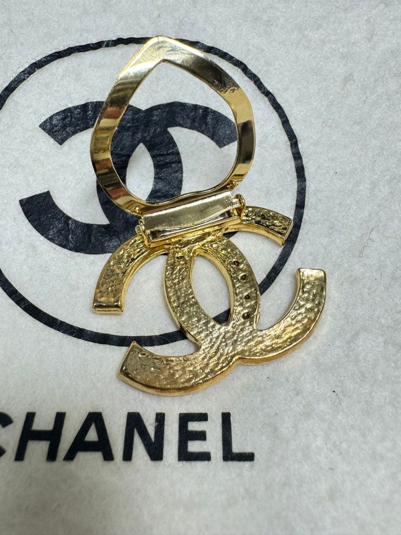 CHANEL シャネル スカーフリング スカーフ留め ゴールド