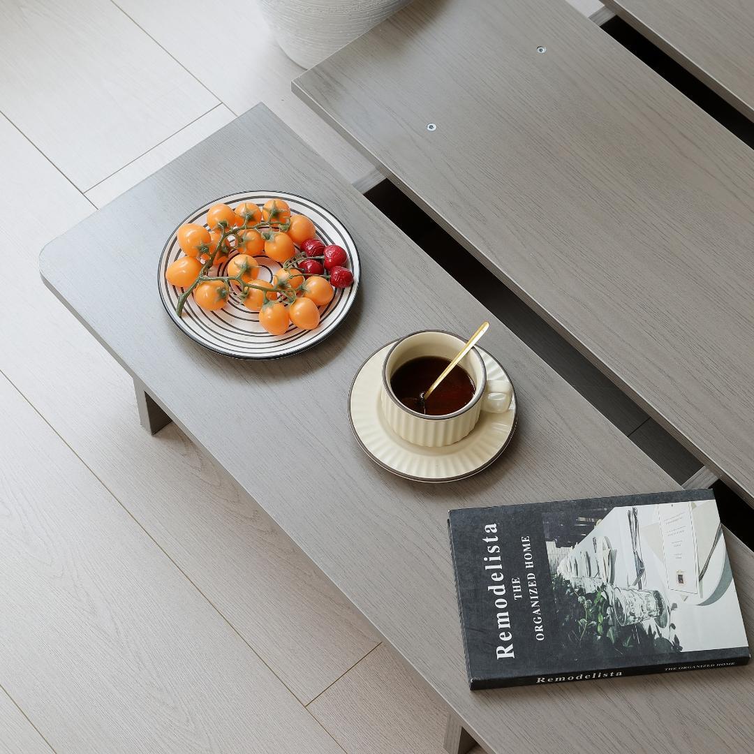 超人気！【幅140cm】木目調 ベッド SD ローベッド Gray