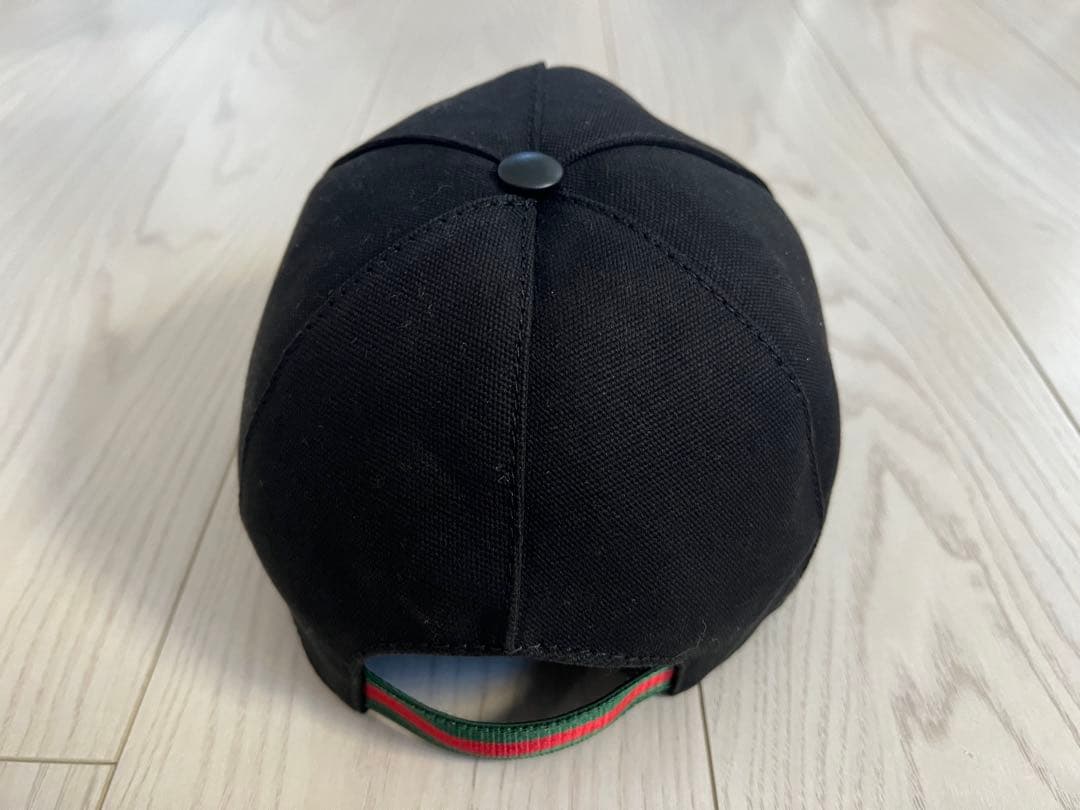 1*4様 GUCCIグッチキャップ黒男女兼用サイズXL60cm美品