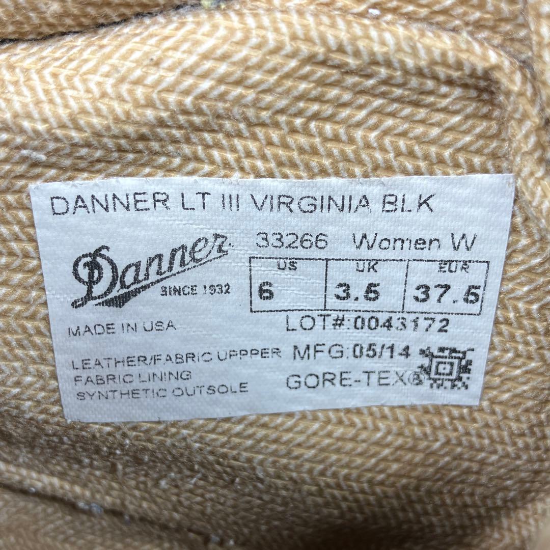 【美品】Danner Lt Ⅲ Virginia US6 ブラック ダナーライト