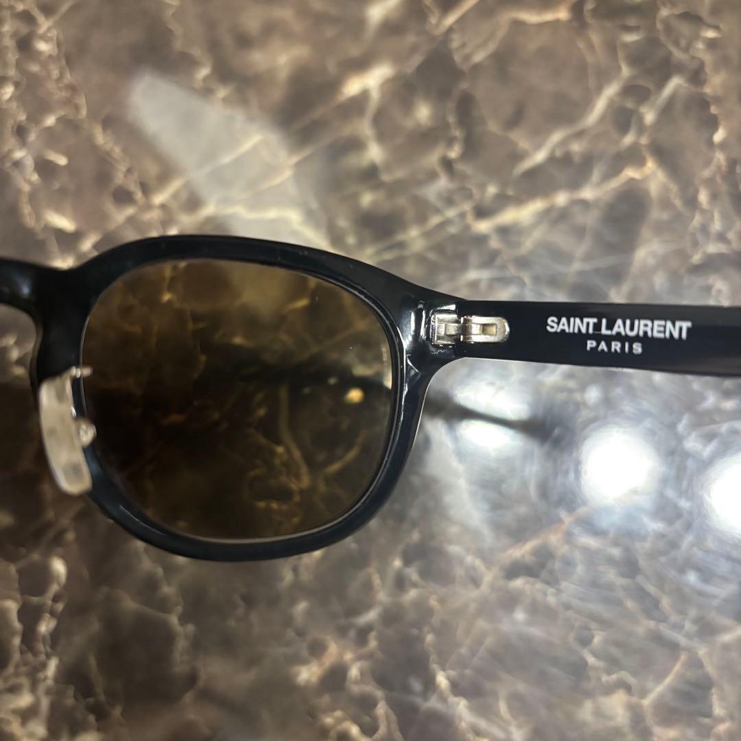 正規品 イヴサンローラン YSL サングラス 眼鏡 フレーム 黒 ウェリントン