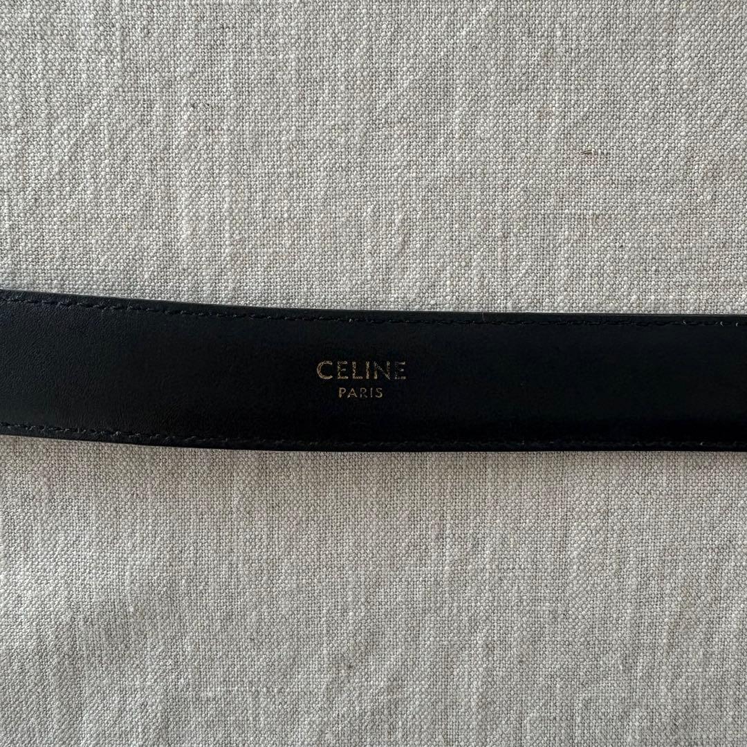 しっこ_CELINE セリーヌ スモール トリオンフ ベルト ブラック70