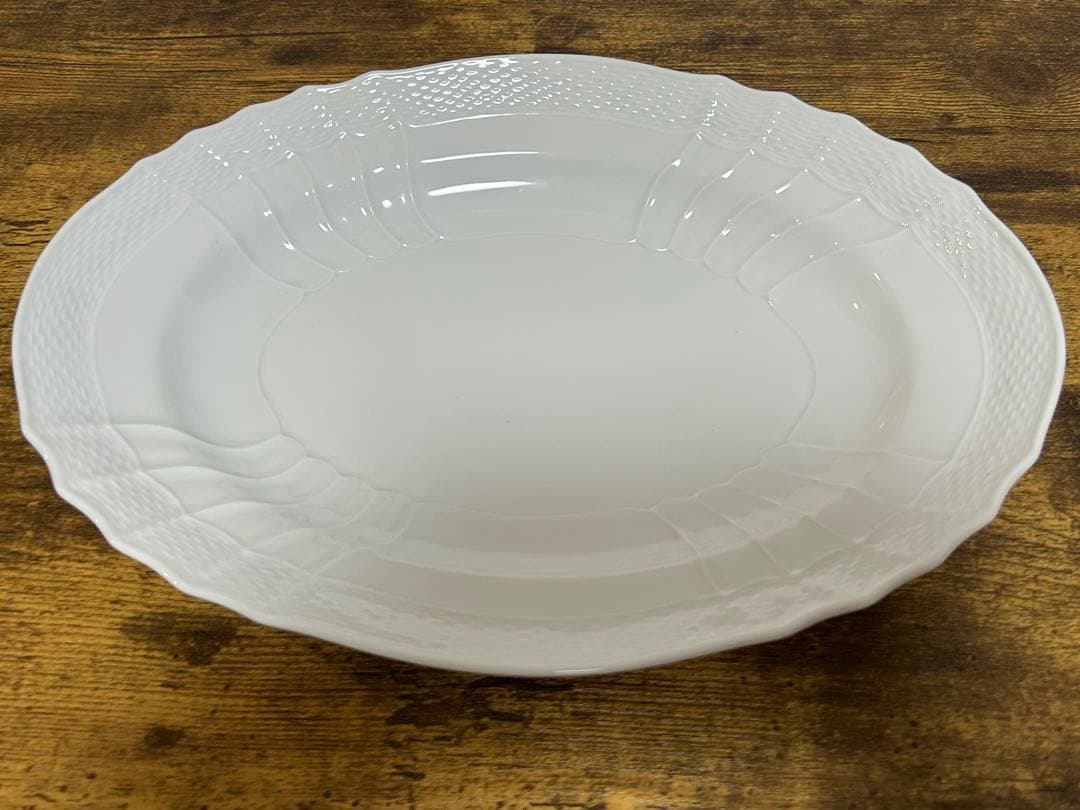 リチャードジノリ ベッキオホワイト オーバル大皿　33センチ