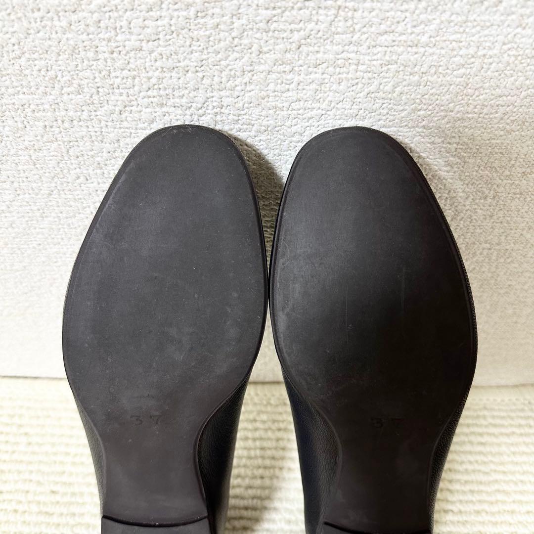 VIEILLE Cinqヴィエイユ サンク フラットシューズ 37 黒 レザー