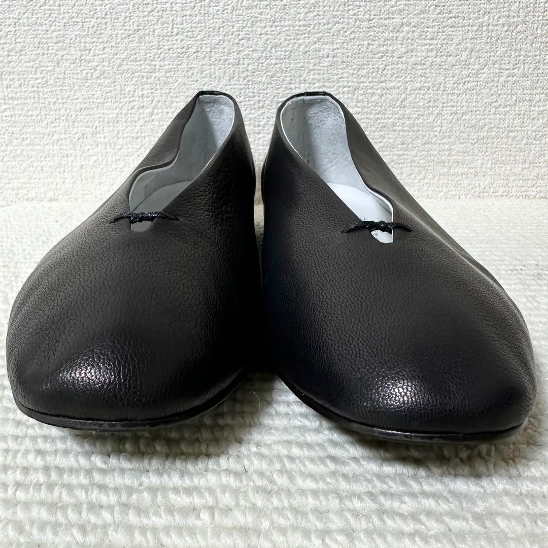 VIEILLE Cinqヴィエイユ サンク フラットシューズ 37 黒 レザー