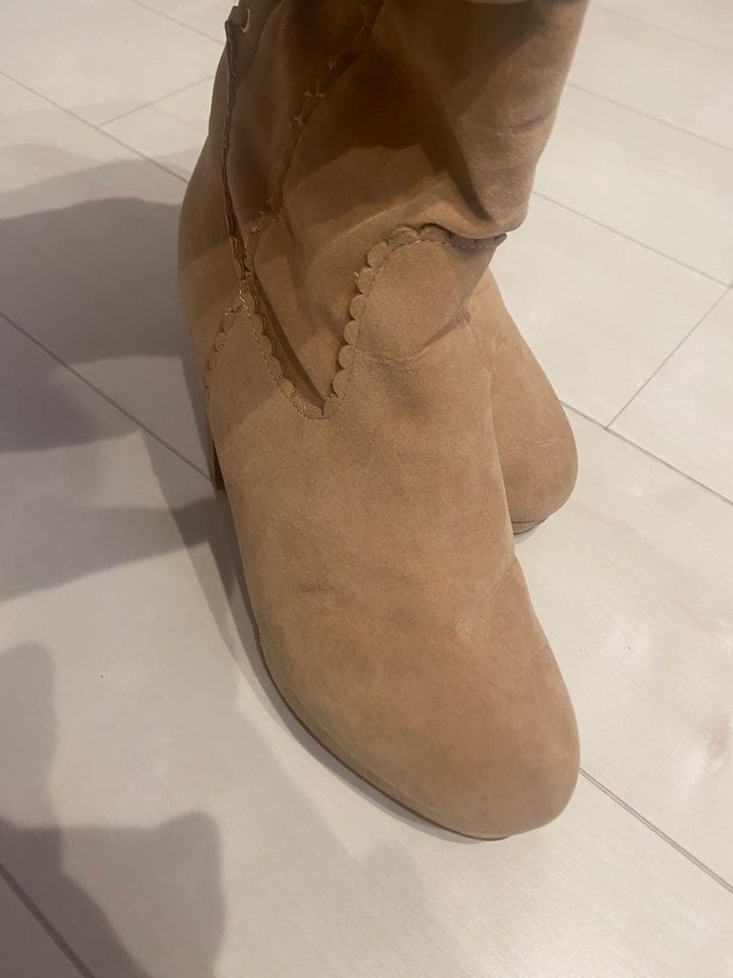 LIZLISA スエード キルティング ロングブーツ L