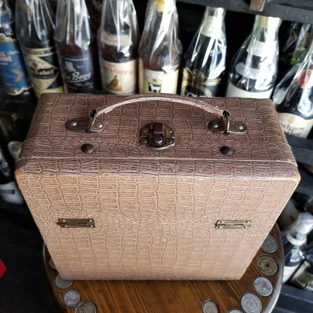 ヴィンテージ　昭和　レトロ　モダン　クラシック　キャリー　レコード　ケース　２個