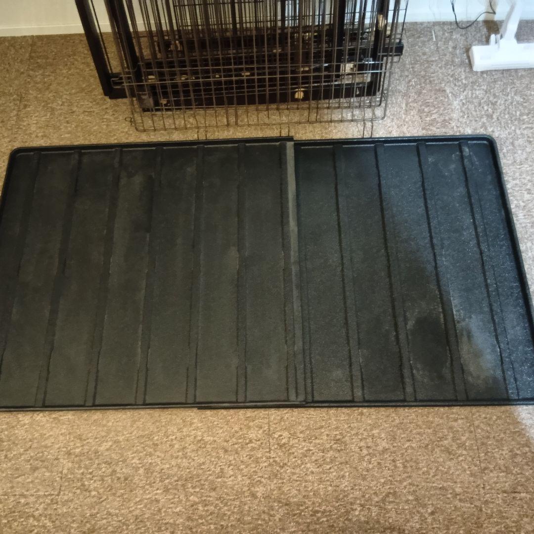 【室内のみ利用】<解体洗浄済>リッチェル 木製ペットサークル／ダークブラウン