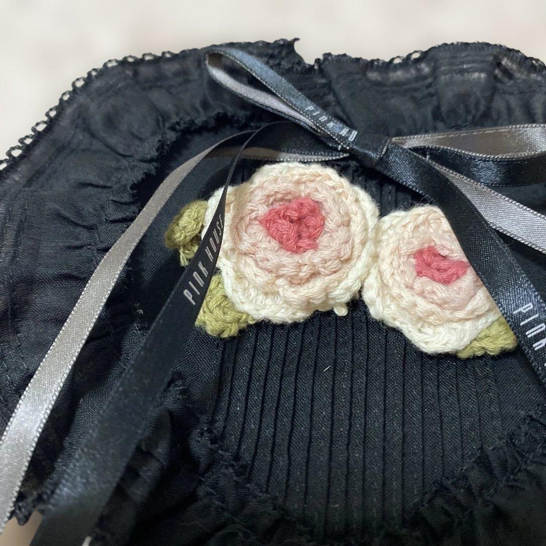 ¥14300 タグ付　 ピンクハウス　素敵な大ぶり　立体バラコサージュ　ワッペン