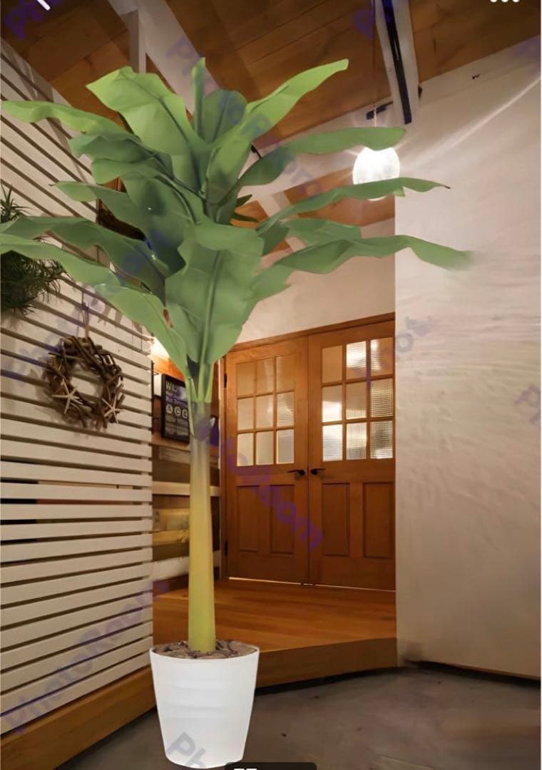 光触媒　人工観葉植物　ウォールグリーン　フェイクグリーン　特大バナナタワー