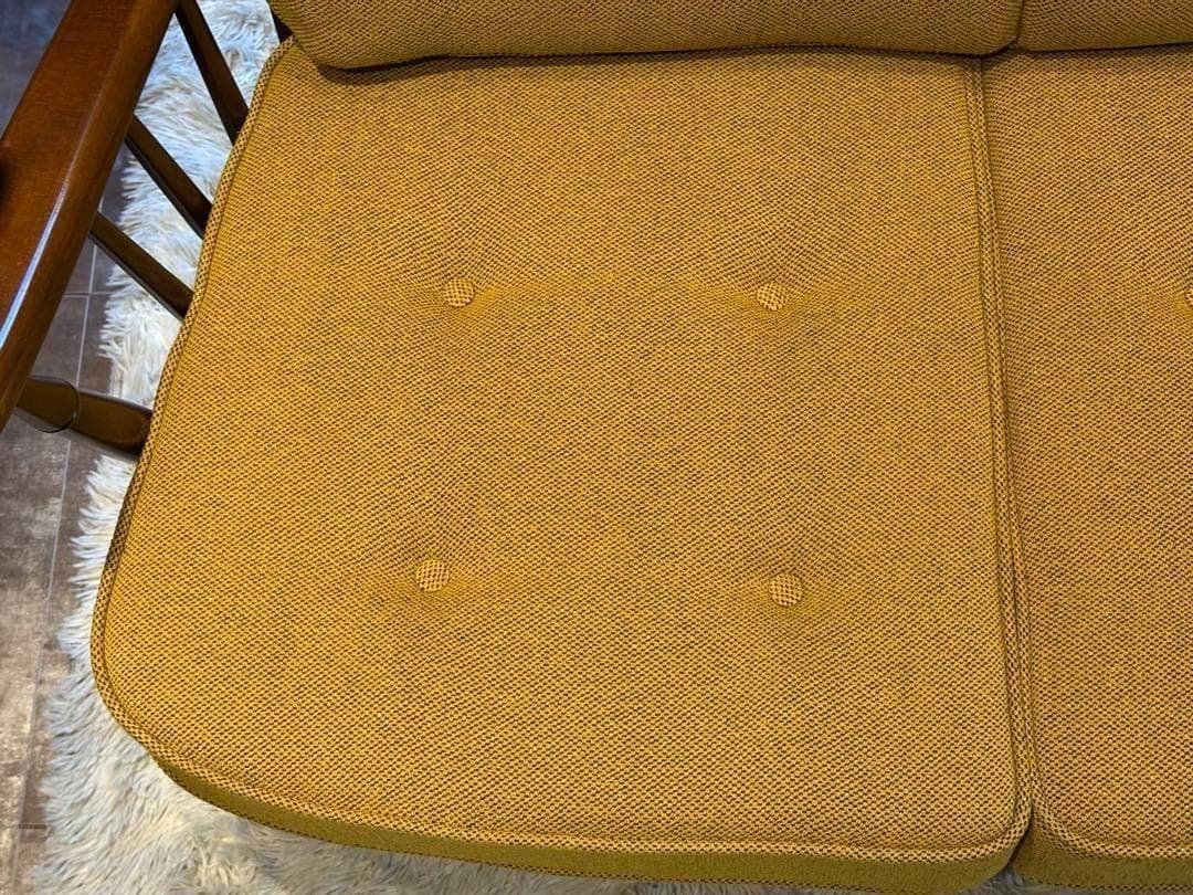 希少　尾州生地　リメイク　カリモク　3人用ソファ　クラシック　コロニアル　SRZ