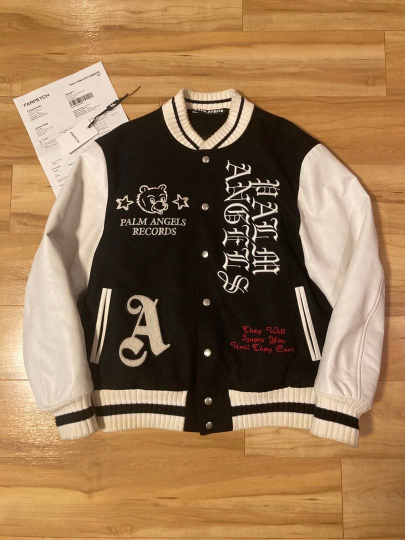 【定価20万円Over】palm angels 袖レザー刺繍スタジャン