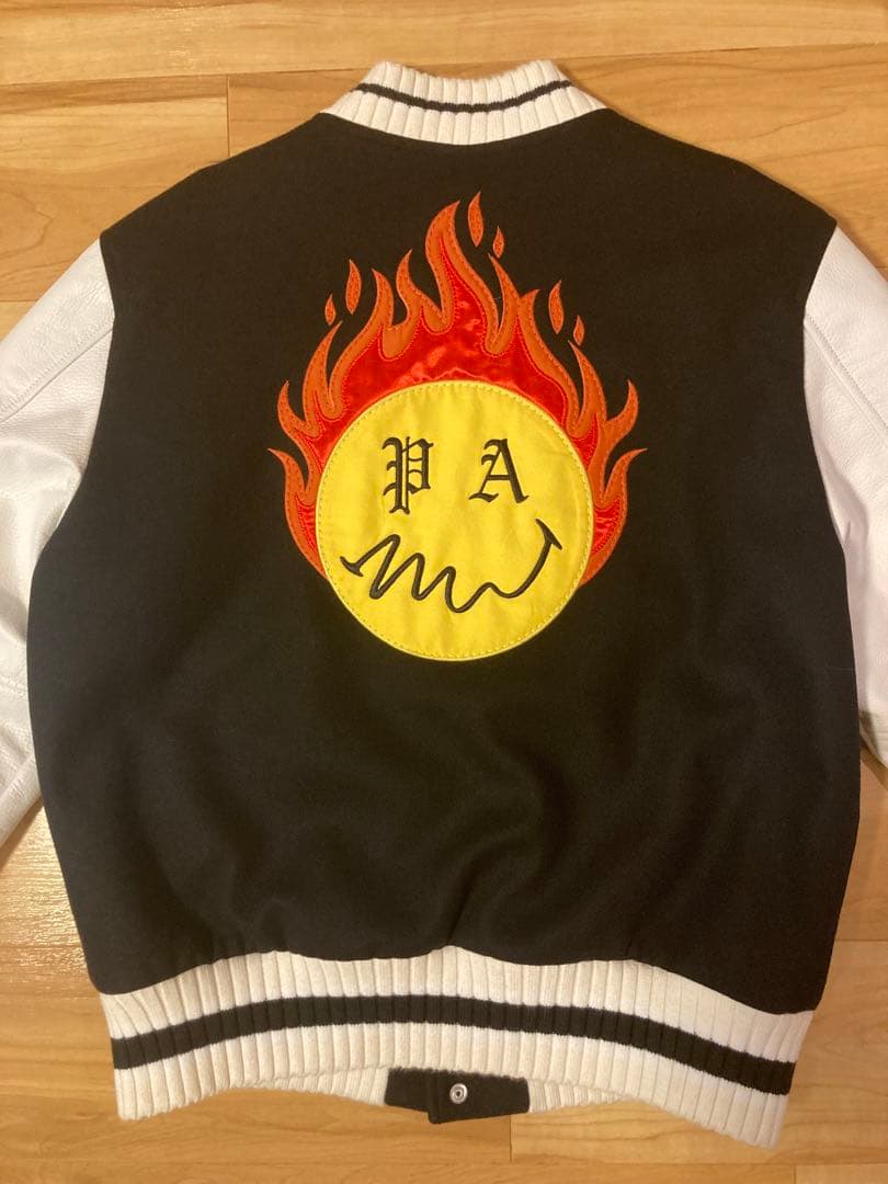 【定価20万円Over】palm angels 袖レザー刺繍スタジャン