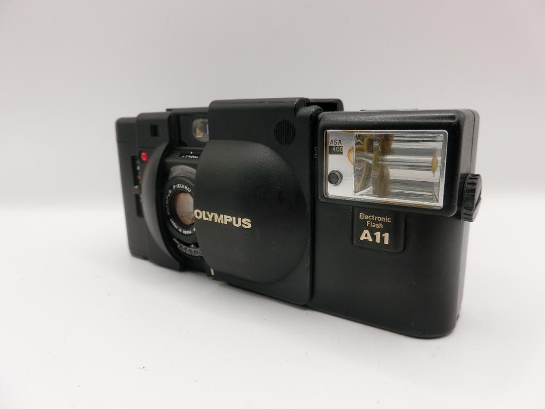 【完動品】 オリンパスOLYMPUS XA初代+A11フィルムカメラ動作確認済み