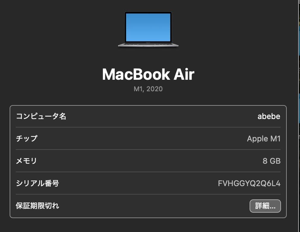 Apple MacBook Air M1 2020 本体 + 付属品