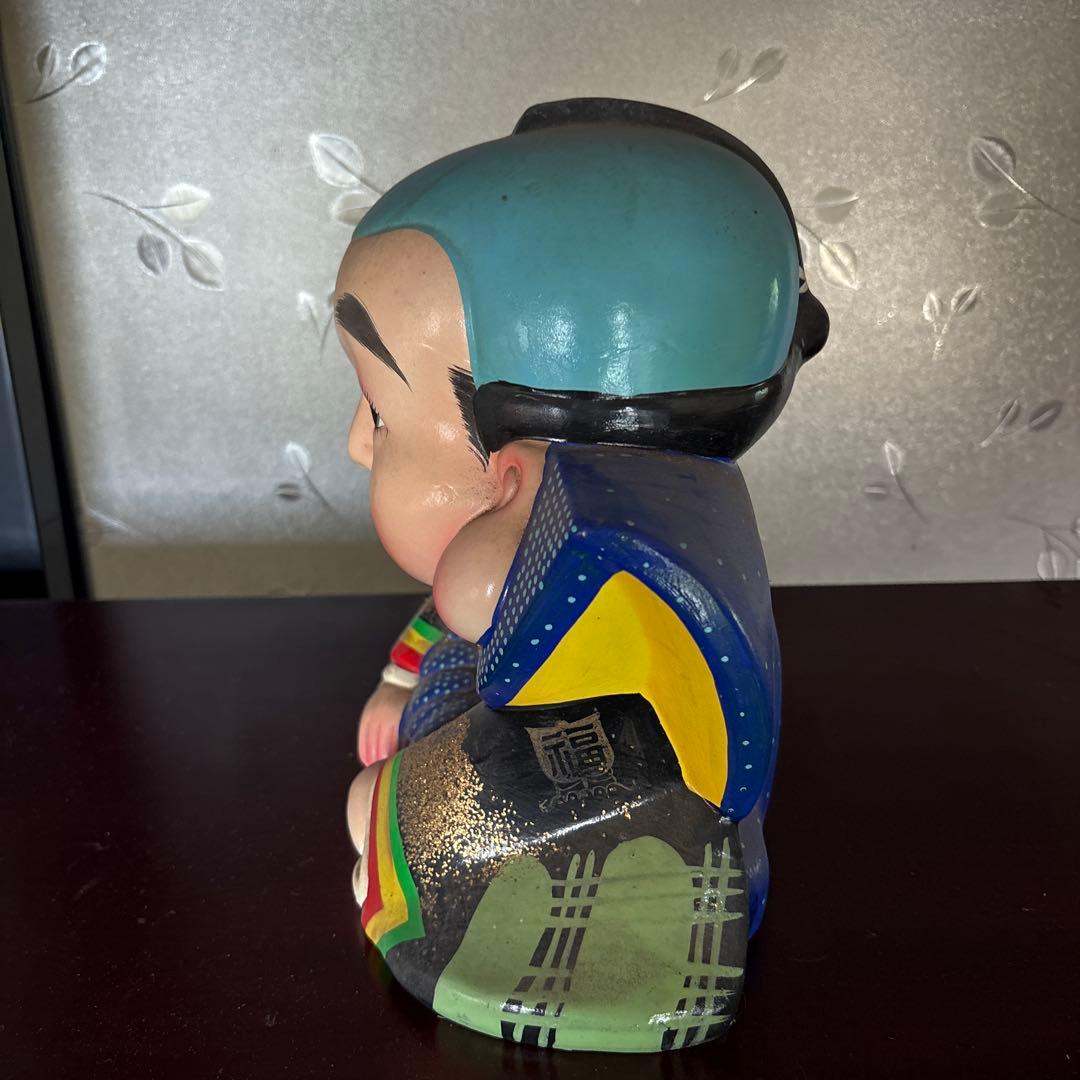 アンティーク【福助人形】 25×27×16cm 陶器