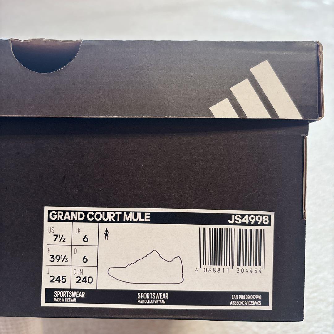 【韓国限定】新品 adidas グランドコートミュール 24.5 ボアサンダル