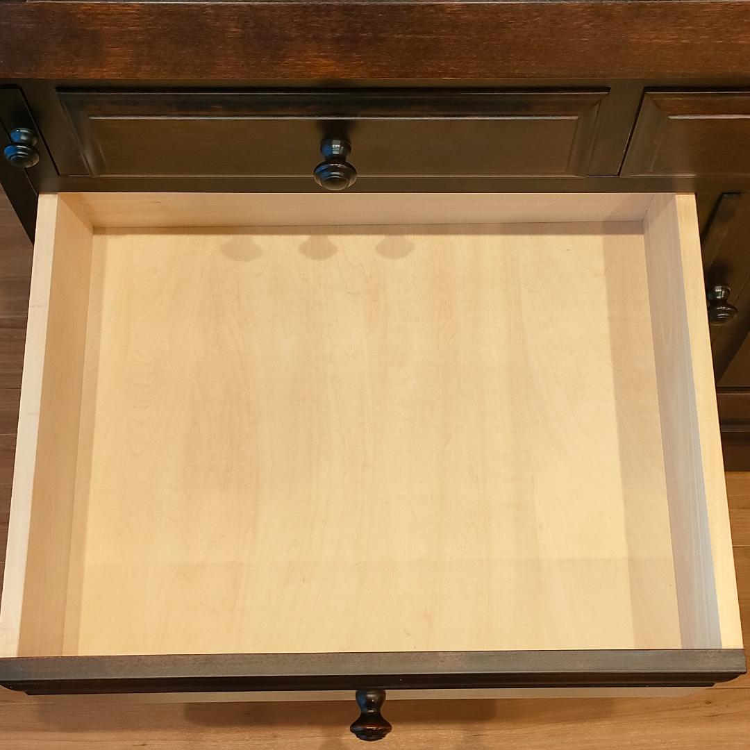 〈美品〉勇峰工芸　ライディングビュロー　デスク　樺材