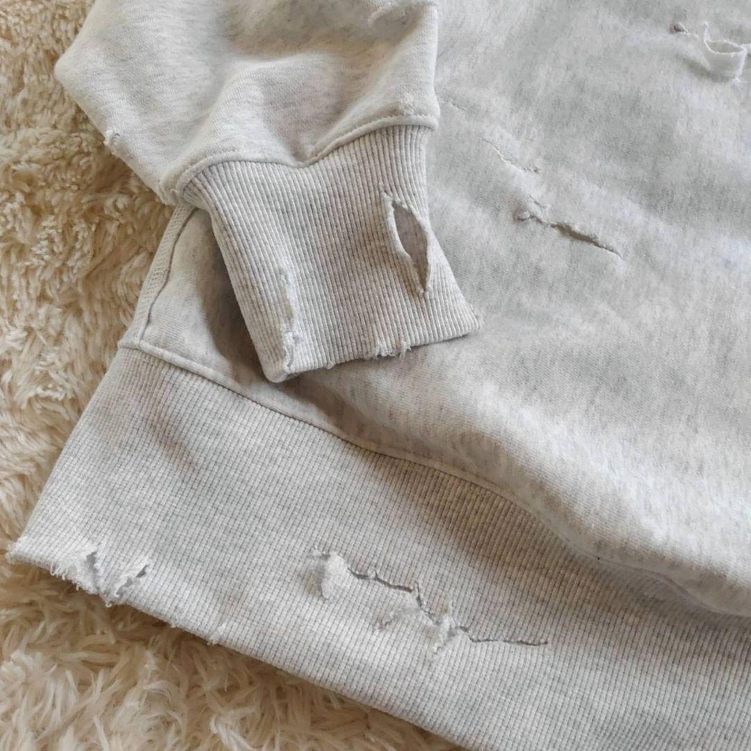 半壊 襤褸 クラッシュ NEW YORK ボロ加工 トレーナー 常田大希 L