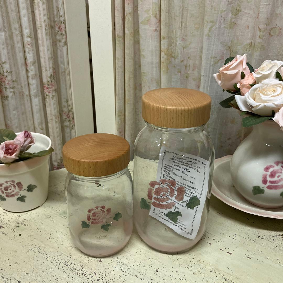 マニーローズ　木ぶたガラスボトル　L&M ２本セット