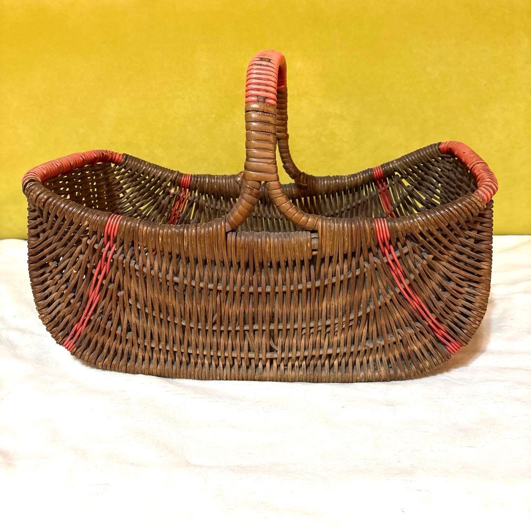 イギリス　アンティークバスケット