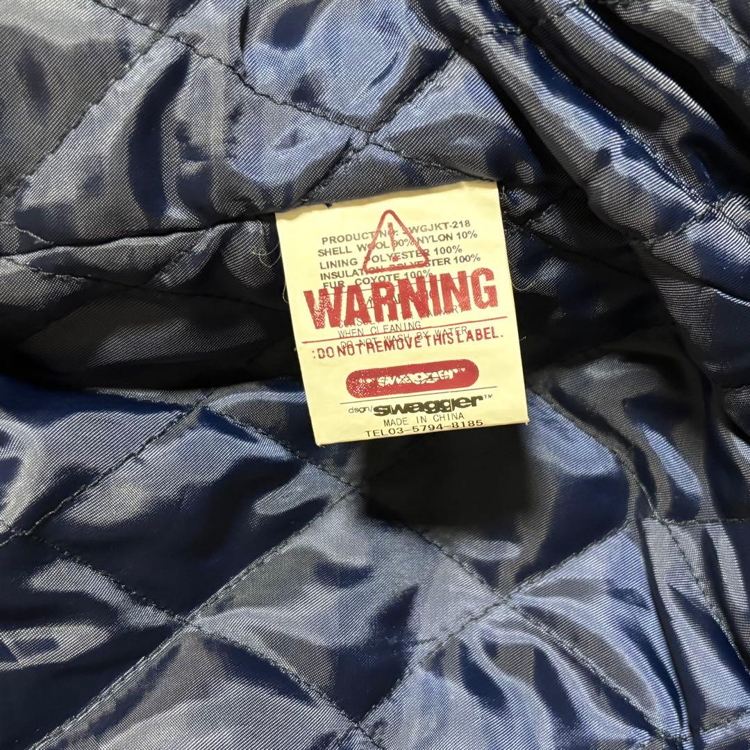 希少swagger スワッガー チェック柄 ファーコート y2k 00s 超レア