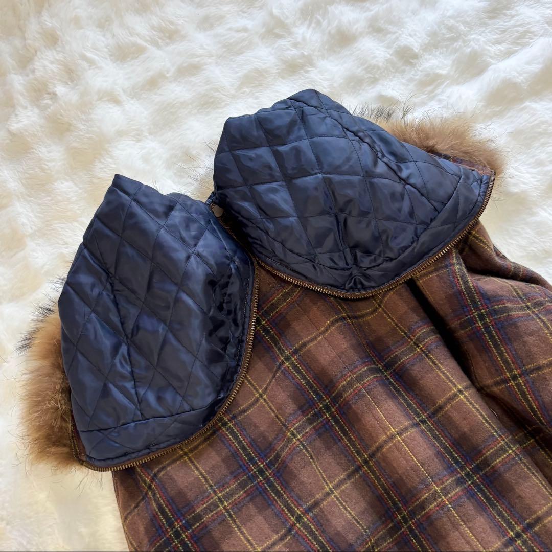 希少swagger スワッガー チェック柄 ファーコート y2k 00s 超レア