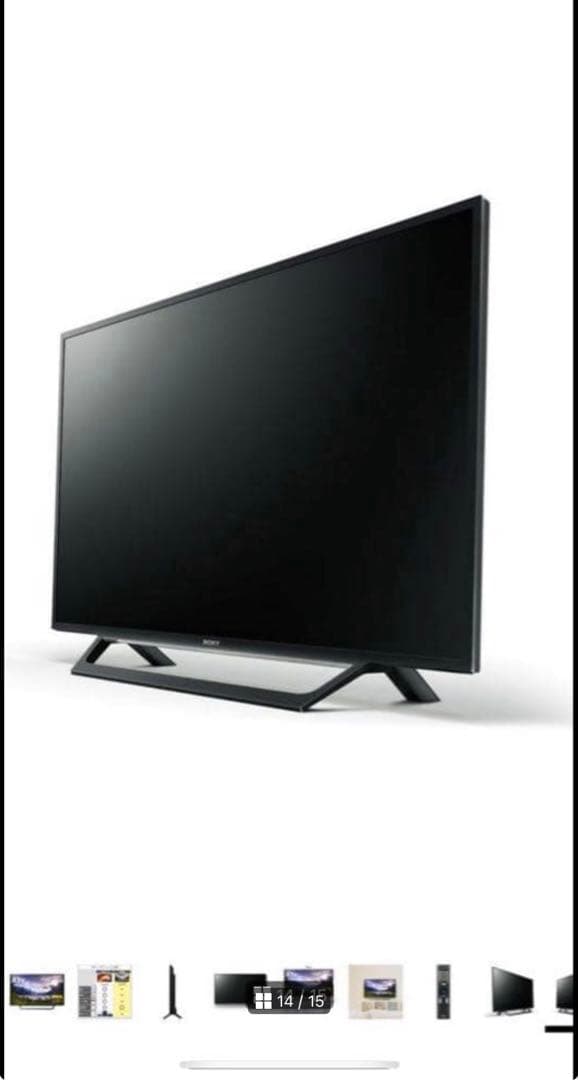 中古ソニー 43V型液晶TVフルハイビジョンKJ-43W730E 壁掛け設置のみ