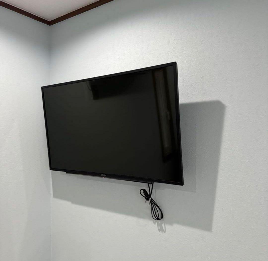 中古ソニー 43V型液晶TVフルハイビジョンKJ-43W730E 壁掛け設置のみ