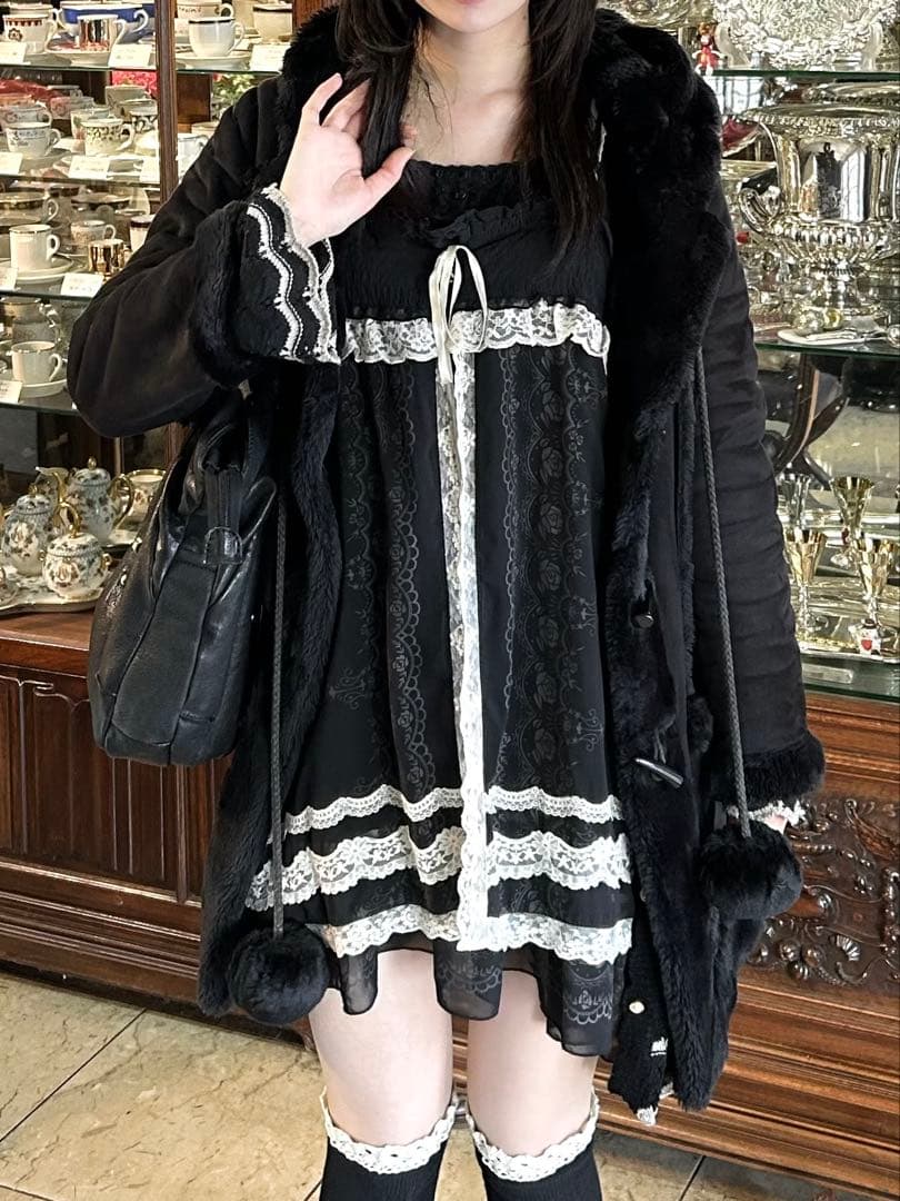 00's axes femme ニットカーディガン リボン 透かし編み