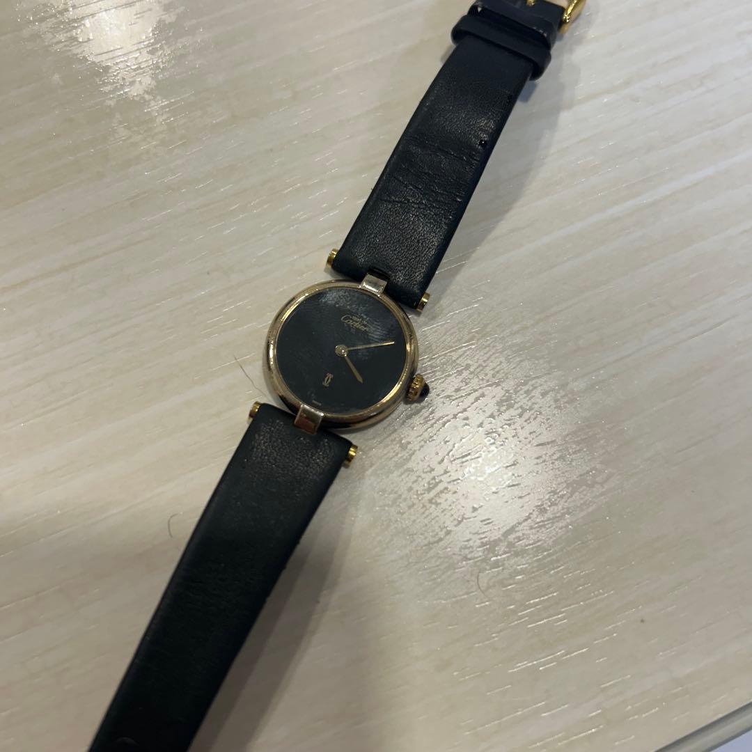 カルティエ マストヴァンドーム　腕時計　レディース　ブラック　cartier