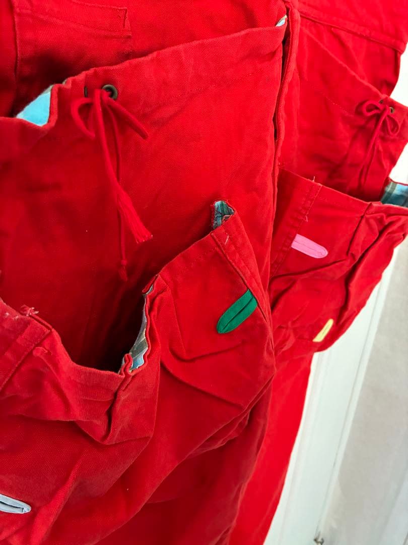 ⭐︎K-FACTORY NOBUO IKEDA⭐︎ ワッペン オーバーオール　レッド