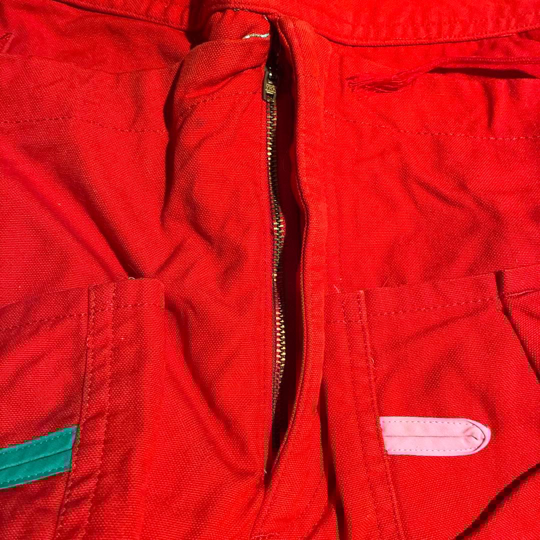 ⭐︎K-FACTORY NOBUO IKEDA⭐︎ ワッペン オーバーオール　レッド