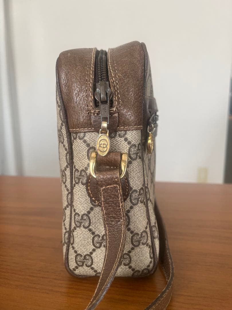 ☆yyy☆ オールド グッチ GG 総柄 レザー ショルダーバッグ